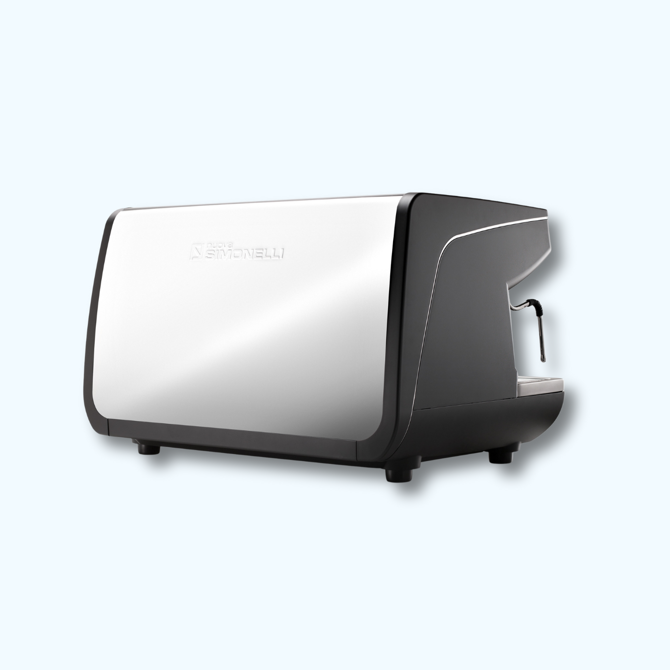 A backside view of the Nuova Simonelli Appia Life Volumetric Espresso Machine.