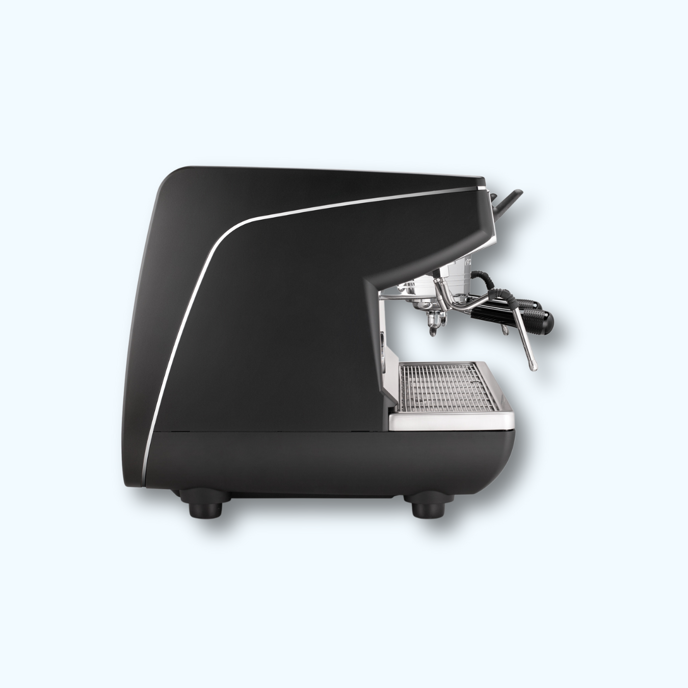 A side view of the Nuova Simonelli Appia Life Volumetric Espresso Machine.
