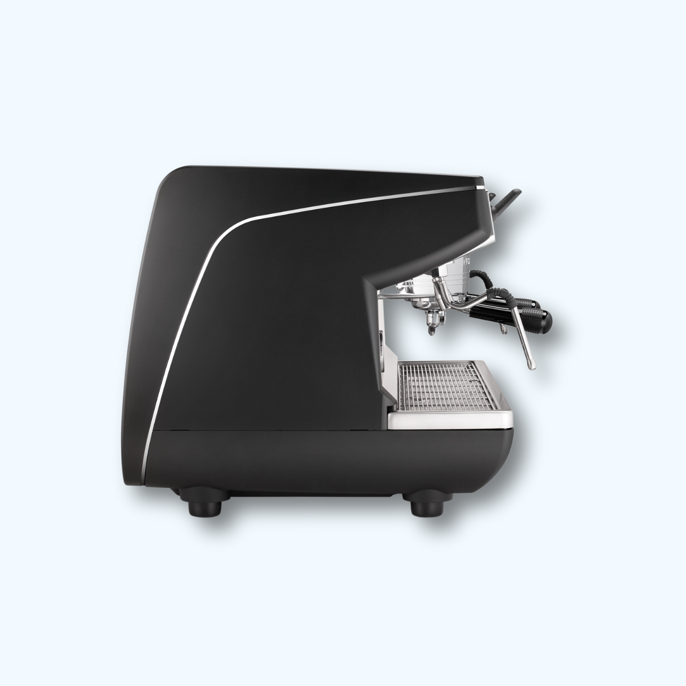 A side view of the Nuova Simonelli Appia Life Volumetric Espresso Machine. 